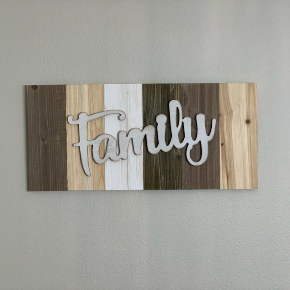 Family Sign, Farmhouse Decor, Statement Wall